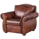 Ardentia Marco Leather Upholstered Accent Chair with Nailhead Trim