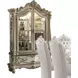 Versailles Bone White 2 Door Curio Cabinet with LED