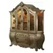 Ragenardus Vintage Oak 6 Door Buffet and Hutch with LED