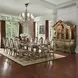 Ragenardus Vintage Oak 6 Door Buffet and Hutch with LED