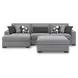 Bealton Salt and Pepper 3 Piece Sectional with LAF Chaise