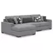 Bealton Salt and Pepper 3 Piece Sectional with LAF Chaise