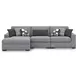 Bealton Salt and Pepper 3 Piece Sectional with LAF Chaise