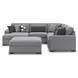 Bealton Salt and Pepper 5 Piece Sectional with LAF Chaise