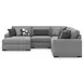 Bealton Salt and Pepper 5 Piece Sectional with LAF Chaise