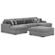 Bealton Salt and Pepper 4 Piece Sectional with Double Chaise