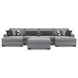 Bealton Salt and Pepper 4 Piece Sectional with Double Chaise