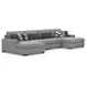 Bealton Salt and Pepper 4 Piece Sectional with Double Chaise