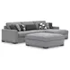 Bealton Salt and Pepper 3 Piece Sectional with RAF Chaise