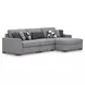 Bealton Salt and Pepper 3 Piece Sectional with RAF Chaise