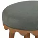 Oodle Green and Light Walnut Performance Vegan Mohair Upholstered Counter Height Stool