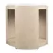 Limestone Light Brown and White Volakas Stone Top Side Table