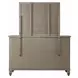Americana Farmhouse Dusty Taupe and Black 9 Drawer Dresser with Mirror