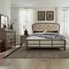Americana Farmhouse Dusty Taupe and Black 9 Drawer Dresser with Mirror