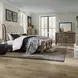 Americana Farmhouse Dusty Taupe and Black 9 Drawer Dresser with Mirror