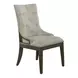 Americana Farmhouse Dusty Taupe and Brown Upholstered 5 Piece Dining Set with Nailhead Trim