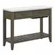 Edison Brownstone and White Marble Top Server