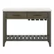 Edison Brownstone and White Marble Top Server