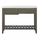 Edison Brownstone and White Marble Top Server