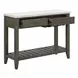Edison Brownstone and White Marble Top Server