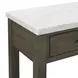 Edison Brownstone and White Marble Top Server