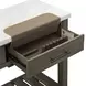 Edison Brownstone and White Marble Top Server