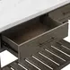 Edison Brownstone and White Marble Top Server