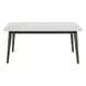 Edison Brownstone and White 64" Rectangular Marble Top Dining Table