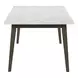 Edison Brownstone and White 64" Rectangular Marble Top Dining Table