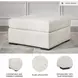 Chessington Ivory Oversized Accent Ottoman