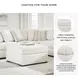 Chessington Ivory Oversized Accent Ottoman