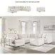 Chessington Ivory Oversized Accent Ottoman