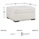 Chessington Ivory Oversized Accent Ottoman