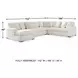 Chessington Ivory 4 Piece Sectional with LAF Chaise