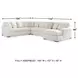 Chessington Ivory 4 Piece Sectional with RAF Chaise