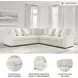 Chessington Ivory 3 Piece Sectional