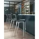 Magnus Black And Brushed Stainless Steel Bar Stool Set Of 2