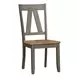 Harvest Fields Gray and Sandstone 5 Piece Extendable Trestle Dining Set