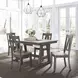 Harvest Fields Gray and Sandstone 5 Piece Extendable Trestle Dining Set