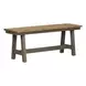 Harvest Fields Gray and Sandstone 6 Piece Extendable Trestle Dining Set