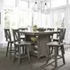 Harvest Fields Gray and Sandstone 7 Piece Extendable Gathering Dining Set