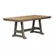 Harvest Fields Gray and Sandstone 7 Piece Extendable Trestle Dining Set
