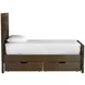 Dovetail Taupe Twin Panel Bed