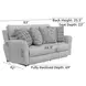 Chappy Linen Power Lay Flat Reclining 83" Sofa