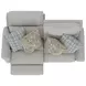 Chappy Linen Power Lay Flat Reclining 83" Sofa