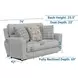 Chappy Linen Power Lay Flat Reclining 76" Loveseat