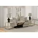 Chappy Linen Power Lay Flat Reclining 76" Loveseat