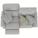 Chappy Linen Power Lay Flat Reclining 76" Loveseat