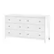 Dana Smooth White 6 Drawer Dresser