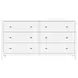 Dana Smooth White 6 Drawer Dresser